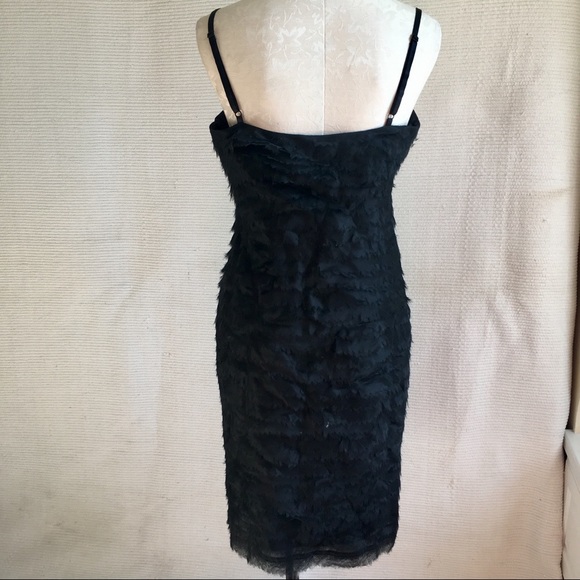 Herve Leger Dress Tiered Raw Edge Silk Organza L - Picture 9 of 15